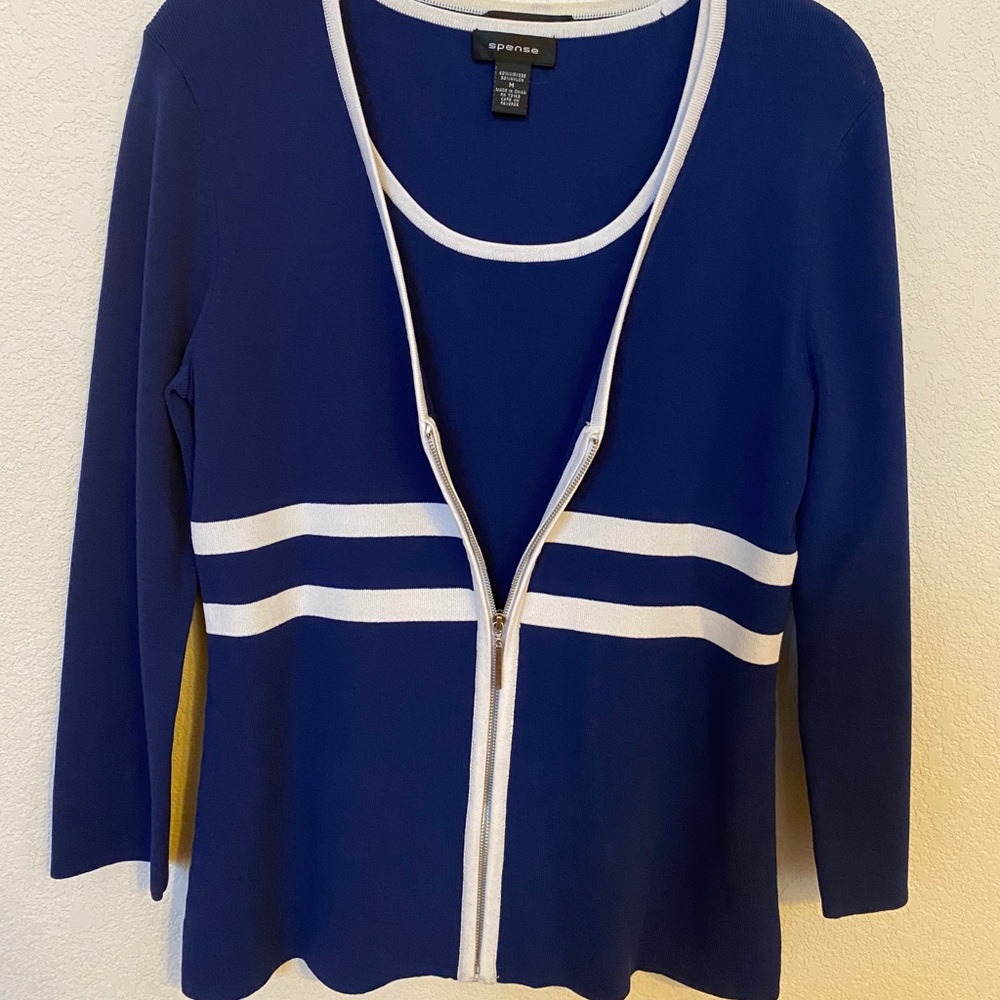 Matching Top & Sweater Set - Royal Blue